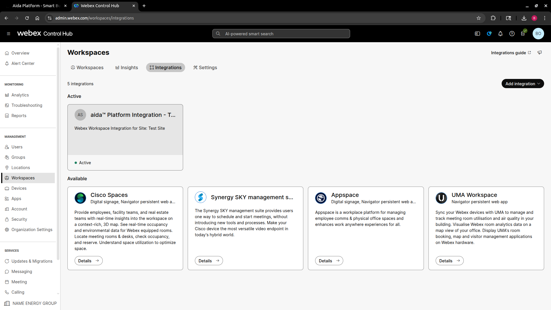 Activate Integration